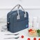 Eazy Kids 6 / 4 Compartment Bento Lunch Box w / Lunch Bag and Steel Food Jar Jawsome - Blue