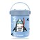 Eazy Kids 4 Compartment Bento Lunch Box w / Lunch Bag and Steel Food Jar Shark - Blue