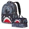 Nohoo Kids 16 Inch School Bag with Lunch Bag Combo Shark - Grey