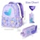 Nohoo Kids 16 Inch School Bag with Pencil Case Combo Mermaid - Purple