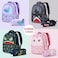 Nohoo Kids 16 Inch School Bag with Pencil Case Combo Shark - Grey