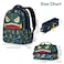 Nohoo Kids 16 Inch School Bag with Lunch Bag and Pencil Case (Set of 3) Dino - Green