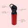 Eazy Kids Stainless Steel Sports Water Bottle - Red, 700ml