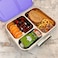 Eazy Kids 3 Compartment Bento Steel Lunch Box - Purple