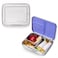 Eazy Kids 3 Compartment Bento Steel Lunch Box - Purple
