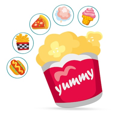 لعبة ألغاز مطابقة 6 في 1 من Little Story - الوجبات الخفيفة