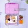 Eazy Kids 6 &amp; 4 Convertible Bento Lunch Box - Glitter Purple