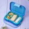 Eazy Kids 4 Compartment Bento Lunch Box - Mat Blue