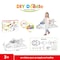 Eazy Kids - DIY Doodle Coloring Kit w/ Set of 6 Sketch Pens - Wearable Airplane