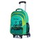 Nova Kids 16 Inch School Bag Set of 5 w/ Kids Trolly - Car Racing - Green
