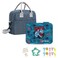 Eazy Kids 6 &amp; 4 Convertible Bento Lunch Box with Lunch Bag and Sandwich Cutter Set - TREX Blue