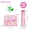 Eazy Kids 5 &amp; 4 Convertible Bento Lunch Box with Stainless Steel 640ml Water Bottle and Sandwich Cutter Set - Girl Power Pink