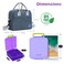 Eazy Kids Jumbo Bento Lunch Box w/ Lunch Bag and Thermos &amp; Dip Jar- Purple