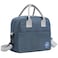 Eazy Kids Jumbo Bento Lunch Box w/ Lunch Bag and Thermos &amp; Dip Jar- Blue