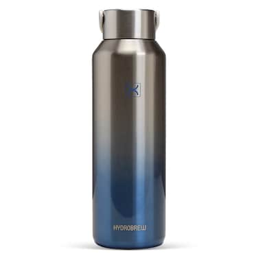 Hydrobrew Vacuum Insulated Water Bottle, 710ml, Silver