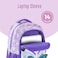 Eazy Kids 18" Set of 3 Backpack w/ Lunch Bag and Pencil Case - 3D Butterfly Purple
