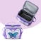 Eazy Kids 18" Set of 3 Backpack w/ Lunch Bag and Pencil Case - 3D Butterfly Purple