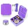 Eazy Kids Jumbo Bento Lunch Box Set w/ Steel Food Jar, Ice Pack &amp; Insulated Lunch Bag &ndash; Purple