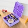 Eazy Kids Jumbo Bento Lunch Box Set w/ Steel Food Jar, Ice Pack &amp; Insulated Lunch Bag &ndash; Purple