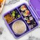 Eazy Kids Jumbo Bento Lunch Box Set w/ Steel Food Jar, Ice Pack &amp; Insulated Lunch Bag &ndash; Purple