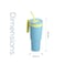Hydrobrew Fresh Flip Straw Tumbler w/ Ceramic Inside, 1200ml Blue