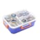 Eazy Kids 3 Compartment Stainless Steel bento Lunch Box, 800ml - Skate Board Purple