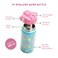 Eazy Kids Jumbo Bento Lunch Box w/ 360ml Steel Water Bottle, Spoon &amp; Fork Set, and Insulated Lunch Bag - Flamingo Pink