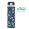 Eazy Kids -Football Tritan Water Bottle W/ Spray 750ml - Blue