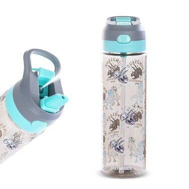 Eazy Kids -Dinosaur Tritan Water Bottle W/ Spray 750ml - Grey