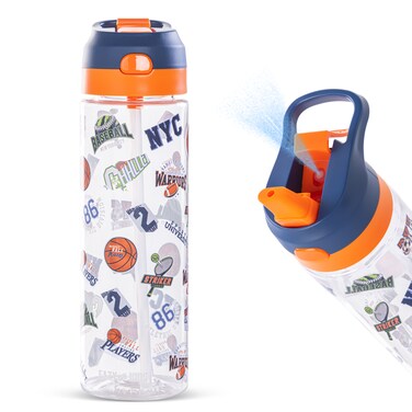 Eazy Kids -Basket Ball Tritan Water Bottle W/ Spray 750ml - Blue