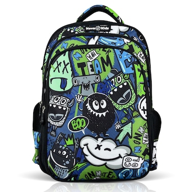 Nova Kids School Bag - GenZ Black, 17.5