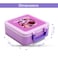 Nova Kids 3 Compartment Bento Lunch Box w/ Spoon &amp; Fork Set and Stainless Steel Gravy Box - Astronaut Purple