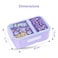 Nova Kids 2 Compartment Bento Lunch Box - Gamer Mauve