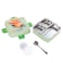 Nova Kids Stainless Steel 3 Compartment Bento Lunch Box w/ Spoon and  Sauce Box - Reindeer Green