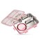 Nova Kids Stainless Steel 3 Compartment Bento Lunch Box w/ Spoon &amp; Fork Set - Pink