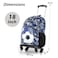 Eazy Kids 18" Set of 4 Backpack w/ 4 Wheel Trolley, Lunch Bag and Pencil Case - Football