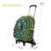 Eazy Kids School Bag w/ Trolley, Pencil Case 16" - Dino Green