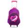 Eazy Kids School Bag 16" w/ Trolley - Love &amp; Hugs Purple