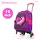 Eazy Kids School Bag 16" w/ Trolley - Love &amp; Hugs Purple