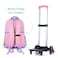 Nova Kids School Bag w/ Trolley - Butterfly Purple, 17.5