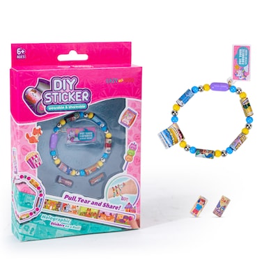 Eazy Kids DIY Wearable &amp; Shareable Bracelet with 2 Holographic Stickers &ndash; Multicolor