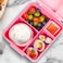 Eazy Kids Jumbo Bento Lunch Box w/ Lunch Bag, Thermos &amp; Dip Jar- Pink