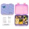 Eazy Kids 18" Set of 5 Backpack w/ Water Bottle, Lunch Box, Lunch Bag and Pencil Case - 3D Butterfly Purple