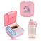 Nova Kids 3 Compartment Bento Lunch Box w/ Water Bottle, Spoon &amp; Fork Set and Stainless Steel Jar - Unicorn Pink