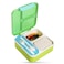 Nova Kids 3 Compartment Bento Lunch Box w/ Water Bottle, Spoon &amp; Fork Set and Stainless Steel Jar - Dino Green