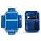 Nova Kids 2 Compartment Bento Lunch Box w/ Water Bottle - Racer Blue