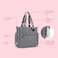 Little Story Set of 7 - Quilted Diaper Bag with Stroller Straps and Changing Mat - Grey
