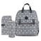 Little Story set of 3 Diaper Backpack with Changing Mat and Bottle Bag - Arrow Grey