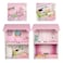 Little Story Wooden Dollhouse 2 floor Villa with Furniture &amp; Accessories - Pink