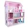 Little Story Wooden Dollhouse Triple Floor Castle Villa w/ Furniture and Accessories - Pink